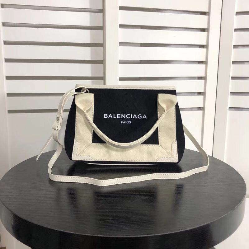 Balenciaga Bags 339933 Mini Canvas Black White Edge
